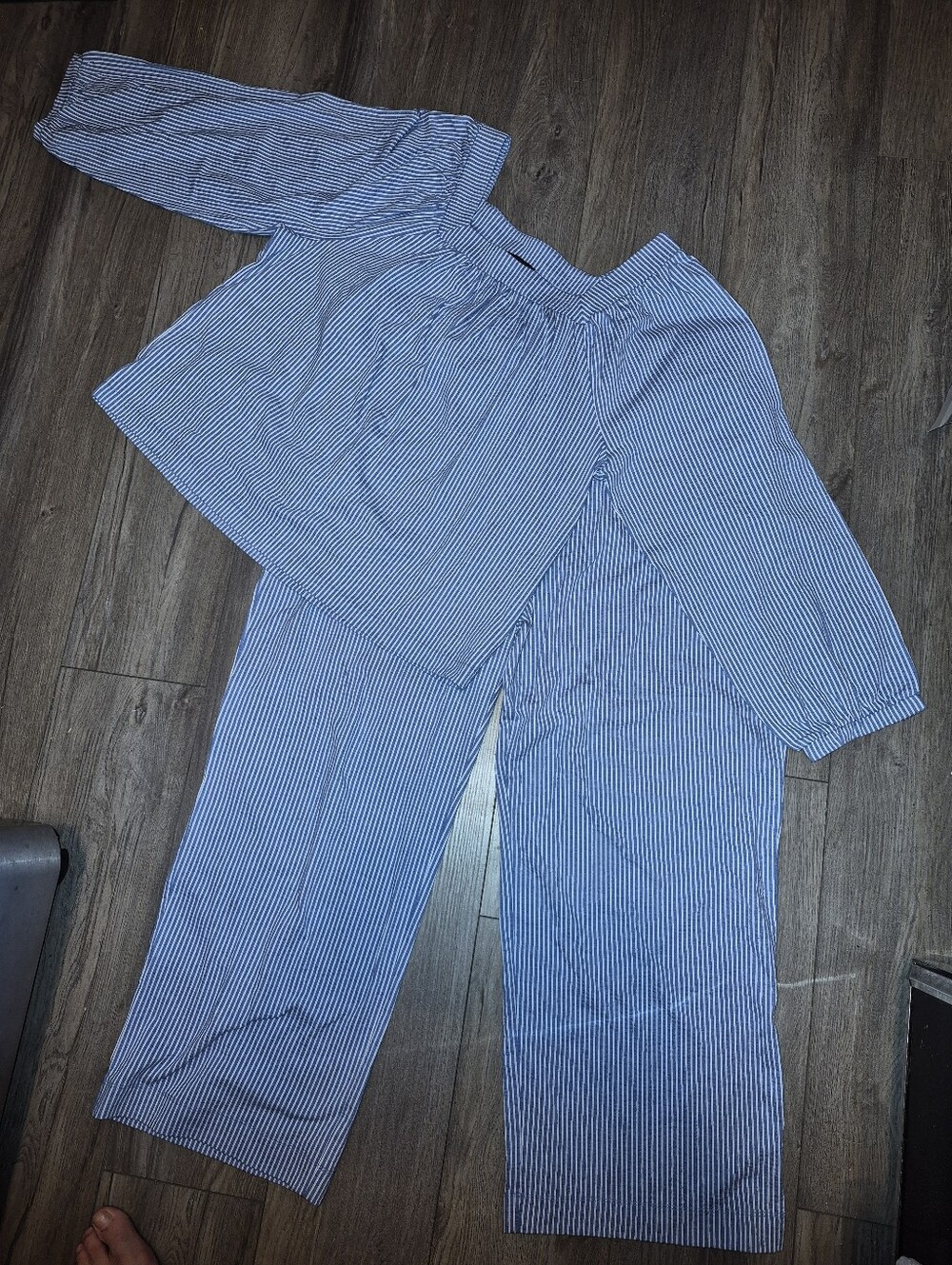 J.CREW Blue Pinstripe Women's Casual 2-Piece Outfit XXL